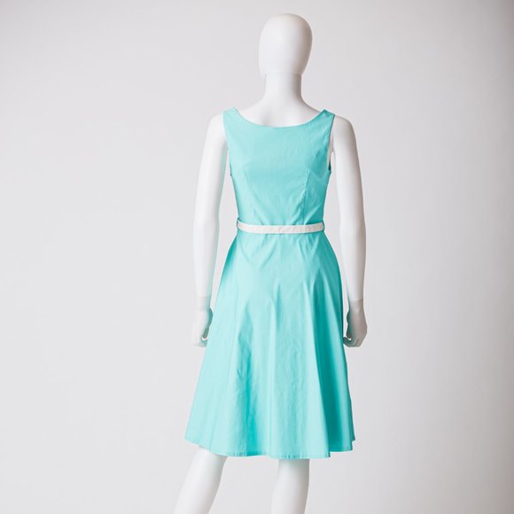 VooDoo Vixen Aqua pinup summer swing dress NWOT - Picture 6 of 10